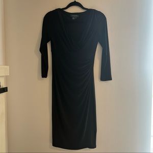 Ralph Lauren form fitting black dress
